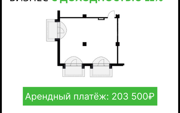 Готовый арендный бизнес: офис в МФК Союз с доходом с первого дня